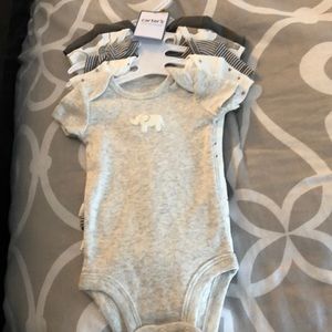 5 assorted gender neutral newborn onesies NWT